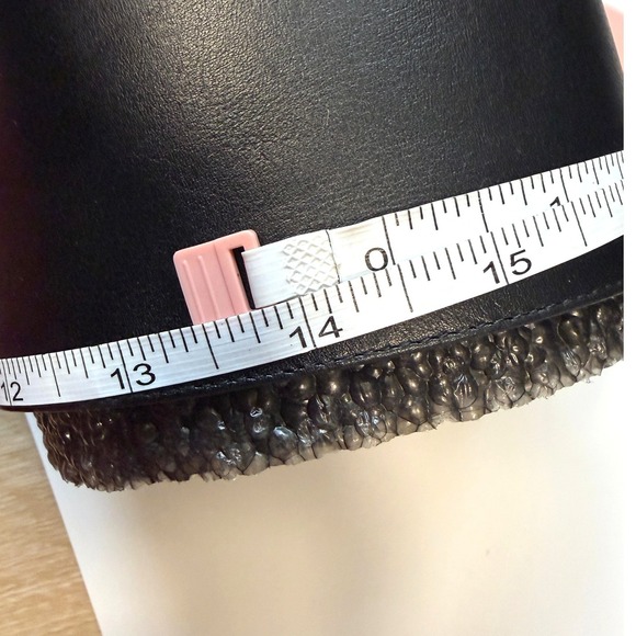 Inez Paloma Black Calf Boots Leather Knee High Block Heel Womens Size 6 - Picture 15 of 16